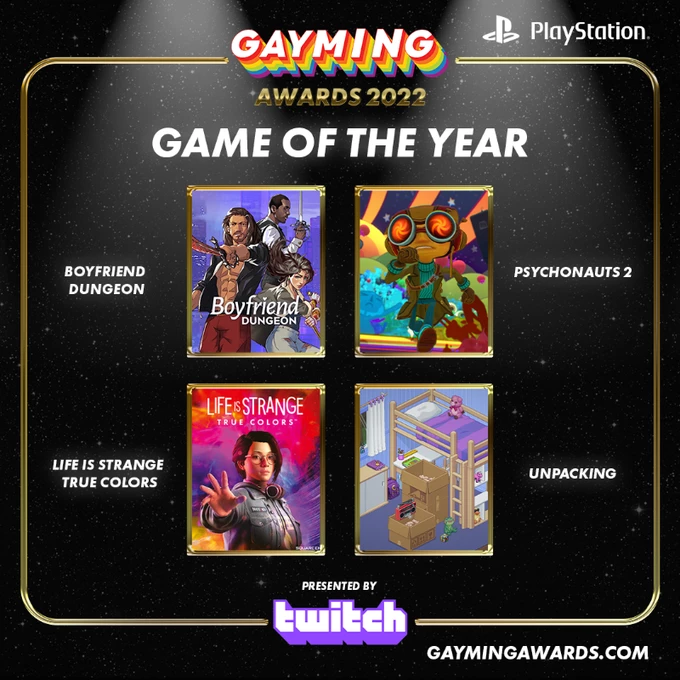 Геи и лесбиянки* при поддержке PlayStation, Xbox, EA и Twitch огласили претендентов на Gayming Awards