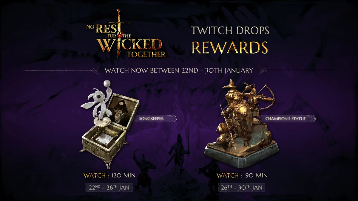 Разработчики No Rest for the Wicked запустят Twitch Drops в честь выхода кооперативного режима
