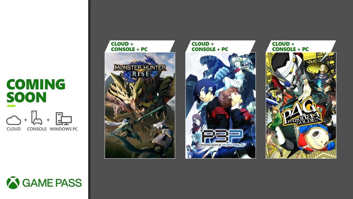 Persona 3 Portable, Persona 4 Golden и Monster Hunter Rise скоро появятся в Game Pass Persona 3 Portable, Persona 4 Golden и Monster Hunter Rise скоро появятся в Game Pass