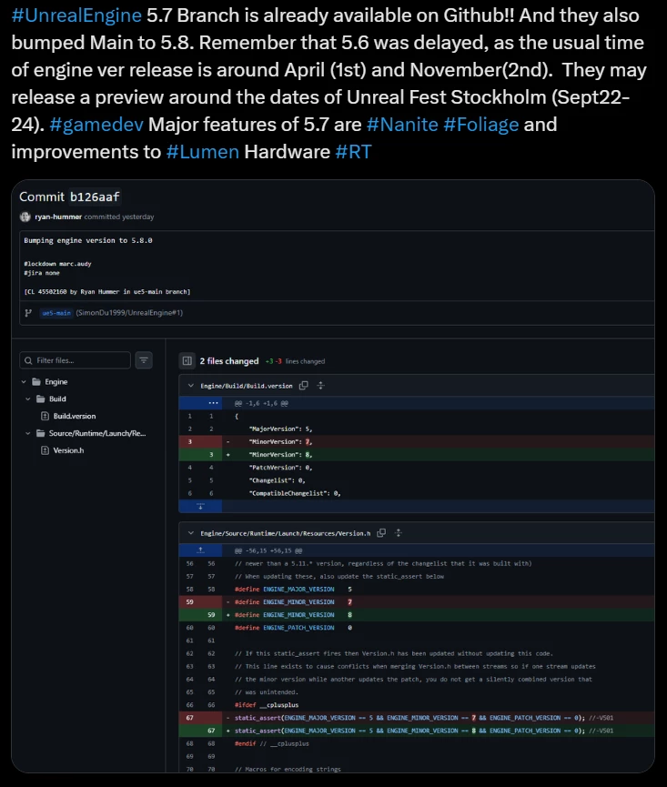 Показанный с демкой The Witcher 4 Unreal Engine 5.7 очень скоро будет доступен всем желающим Показанный с демкой The Witcher 4 Unreal Engine 5.7 очень скоро будет доступен всем желающим