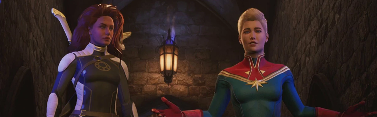 Игровой процесс Marvel's Midnight Suns за Капитана Марвел Игровой процесс Marvel's Midnight Suns за Капитана Марвел