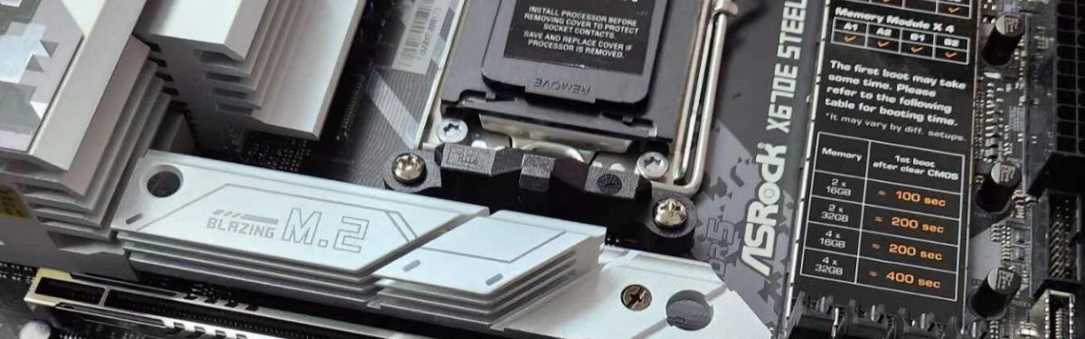 Первый запуск материнских плат ASRock X670E может занять более 6 минут Первый запуск материнских плат ASRock X670E может занять более 6 минут