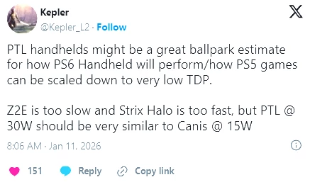 Консоли на Intel Panther Lake покажут производительность уровня портативной PS6, но при вдвое большем потреблении