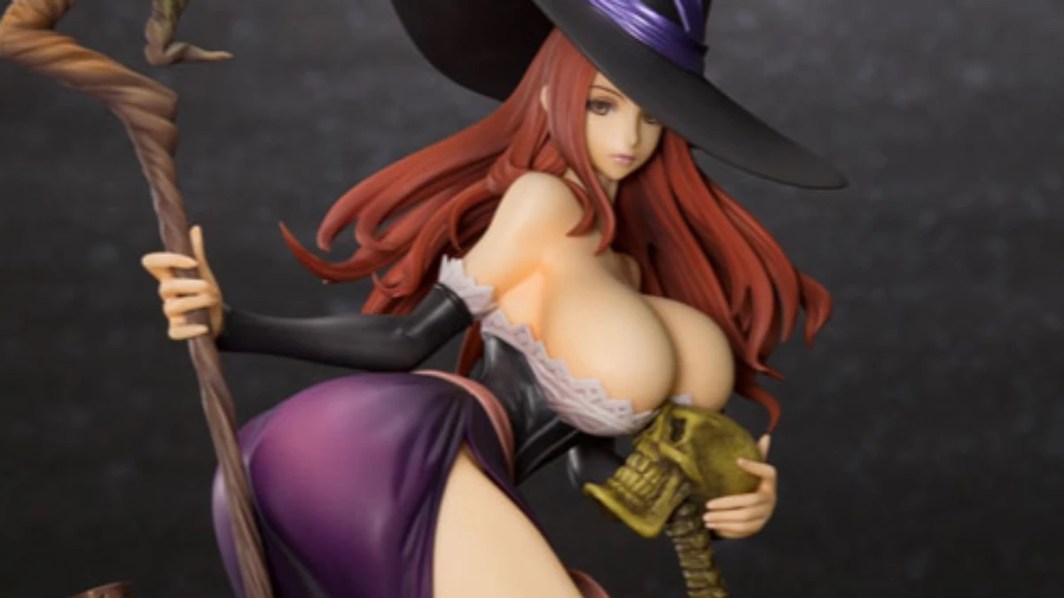 Колдунья с огромным сюжетом из Dragon's Crown в виде крупной фигурки