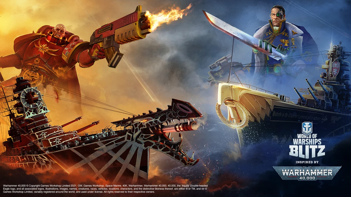 Империум против Хаоса в кроссовере World of Warships Blitz и Warhammer 40,000 Империум против Хаоса в кроссовере World of Warships Blitz и Warhammer 40,000