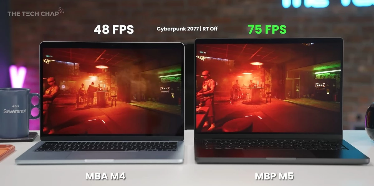 Чип Apple M5 показывает невероятный прирост производительности в Cyberpunk 2077 относительно M4 Чип Apple M5 показывает невероятный прирост производительности в Cyberpunk 2077 относительно M4