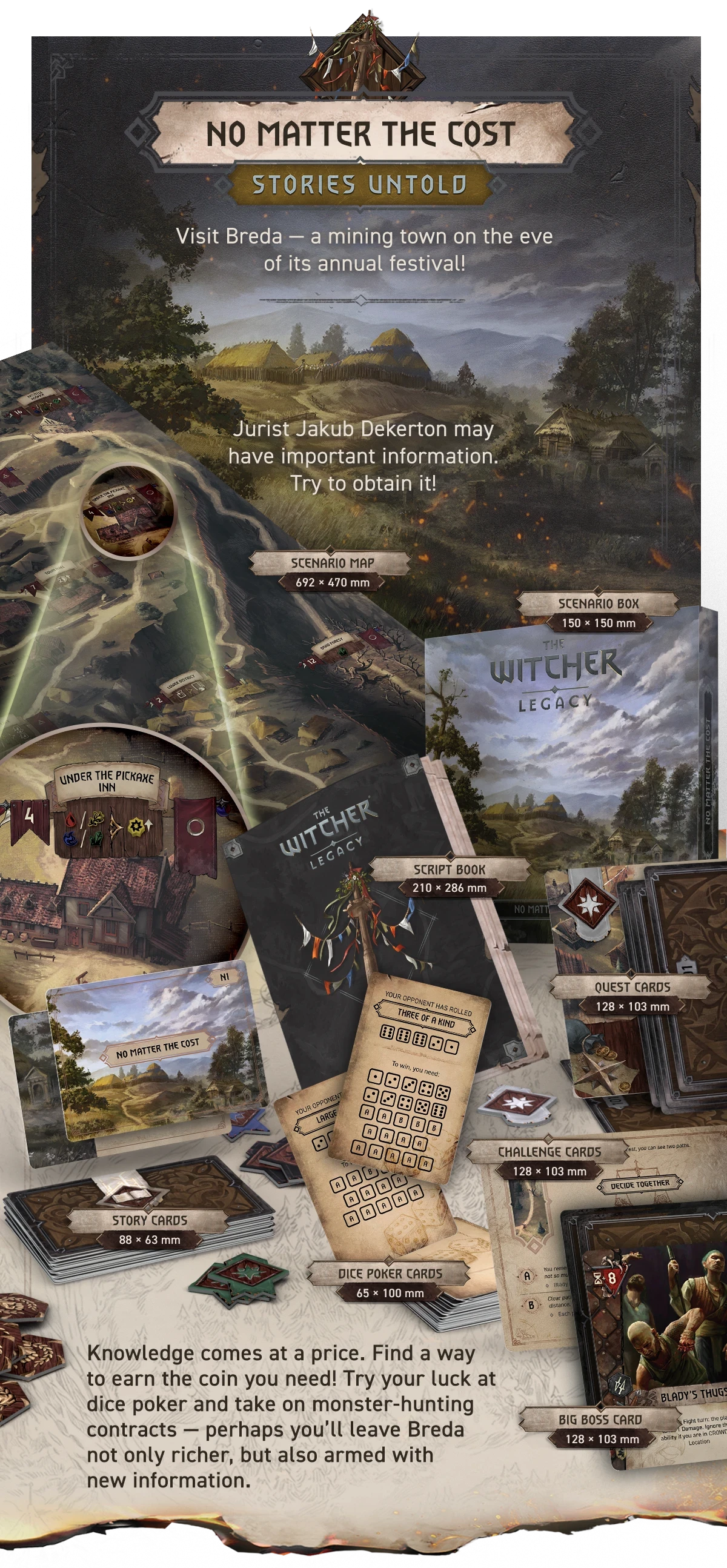 Стартовали сборы на выпуск настолки The Witcher: Legacy (Ведьмак: Наследие) план уже перевыполнен на 2560%