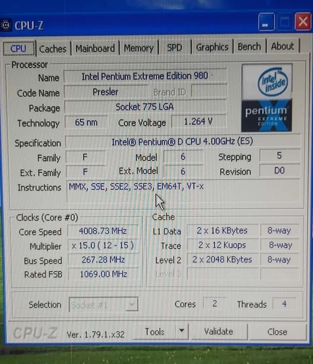 Найден редчайший процессор Intel Pentium 4 с частотой 4,0 ГГц