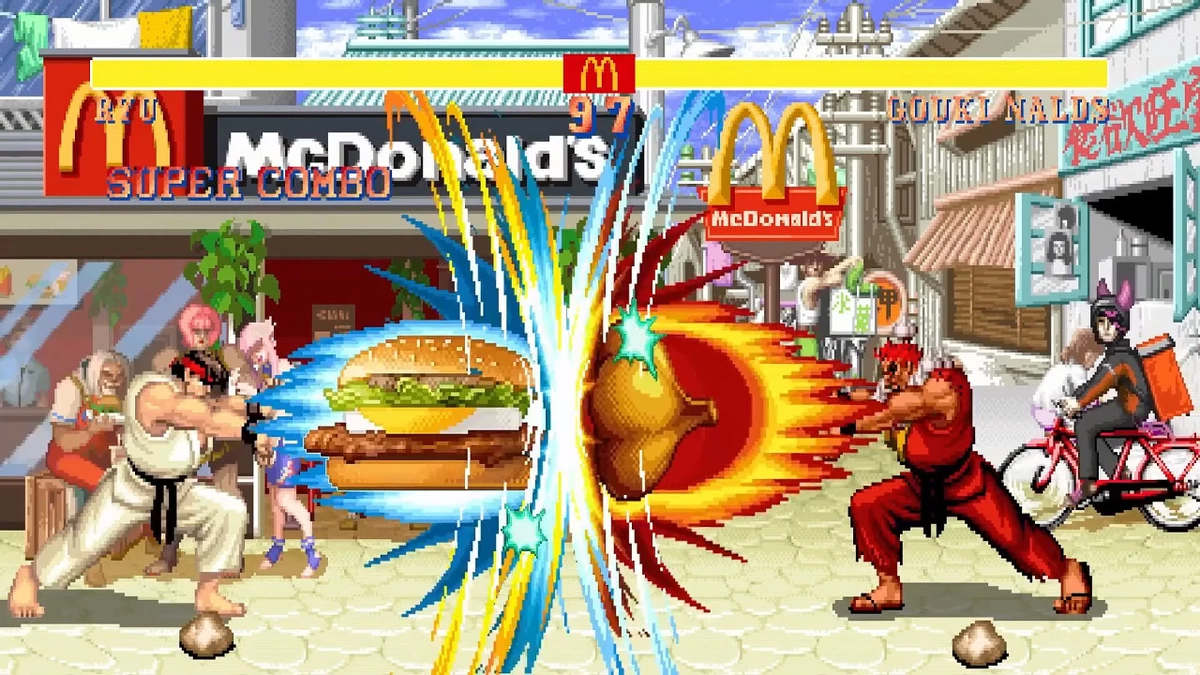 В Японии McDonald’s проводит коллаборацию со Street Fighter: вместо хадукена летит бургер В Японии McDonald’s проводит коллаборацию со Street Fighter: вместо хадукена летит бургер