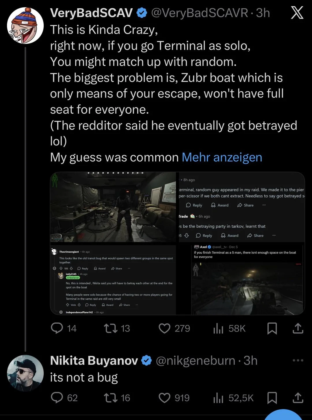 Некоторые игроки Escape from Tarkov недовольны необходимостью вступать в PvP ради завершения игры Некоторые игроки Escape from Tarkov недовольны необходимостью вступать в PvP ради завершения игры