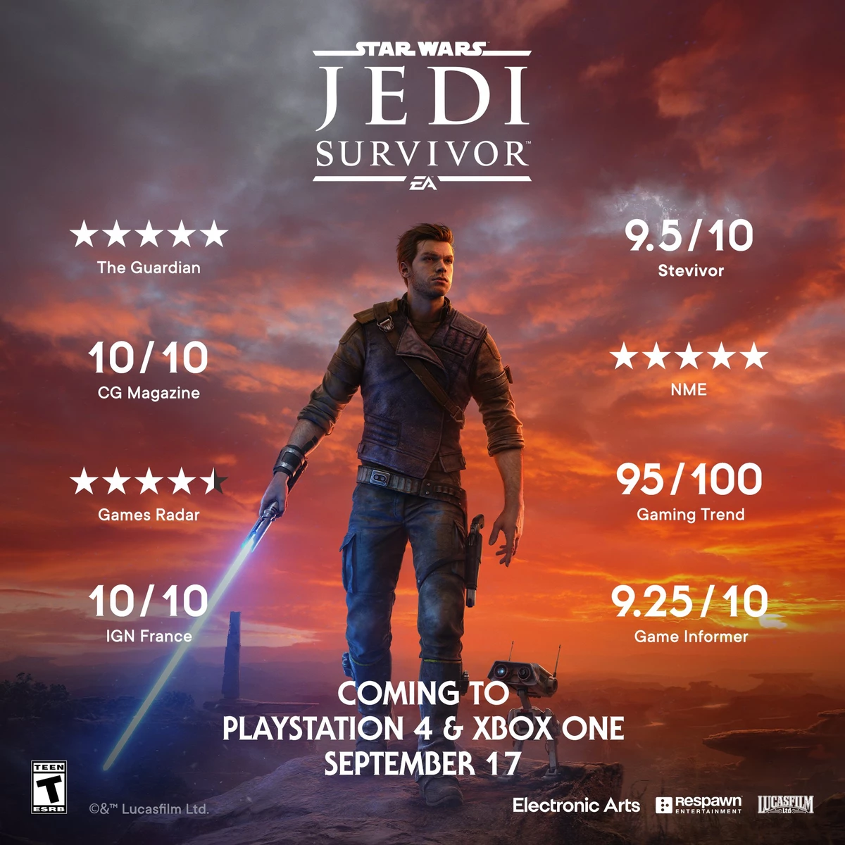 Жестокое обращение с консолями? Star Wars Jedi: Survivor выйдет на PlayStation 4 и Xbox One 17 сентября Жестокое обращение с консолями? Star Wars Jedi: Survivor выйдет на PlayStation 4 и Xbox One 17 сентября