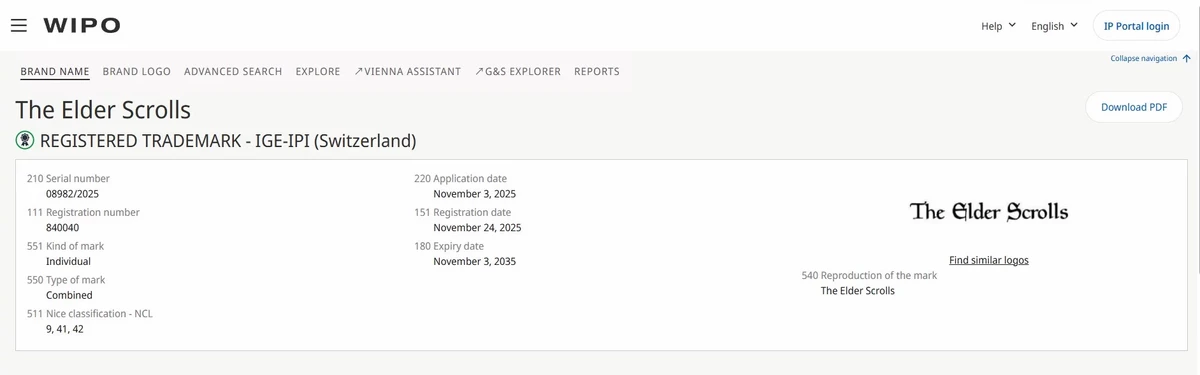 Bethesda зарегистрировала новый товарный знак по The Elder Scrolls: фанаты сходят с ума Bethesda зарегистрировала новый товарный знак по The Elder Scrolls: фанаты сходят с ума