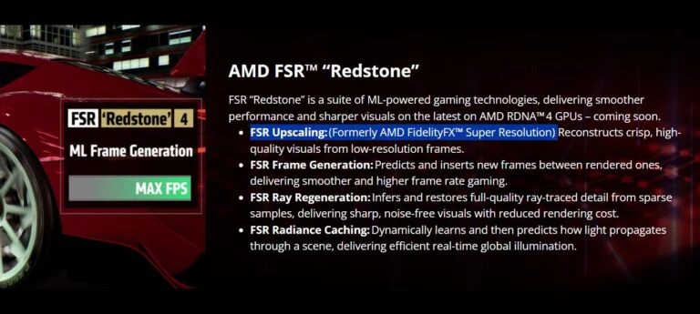 AMD отказывается от FidelityFX Super Resolution и переходит на FSR