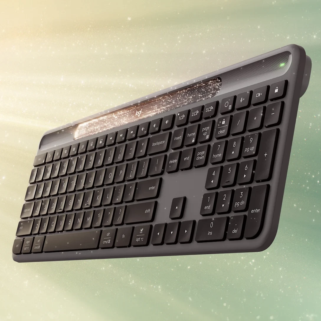 Logitech представила беcпроводную клавиатуру Signature Slim Solar+ K980, которая заряжает сама себя