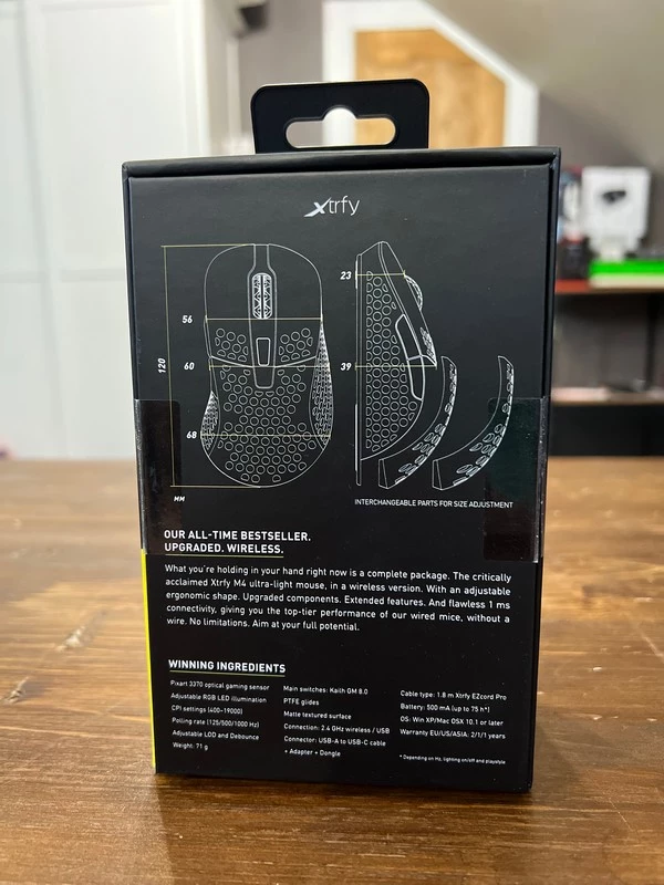 Обзор беспроводной игровой мышки Xtrfy M4 Wireless Обзор беспроводной игровой мышки Xtrfy M4 Wireless