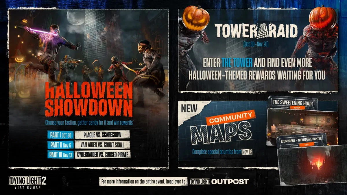 В Dying Light 2 началось празднование Хэллоуина