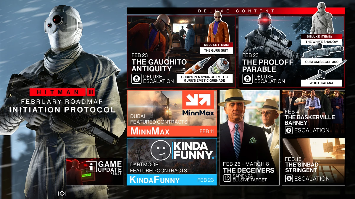 Hitman III - Планы по выпуску контента на февраль Hitman III - Планы по выпуску контента на февраль