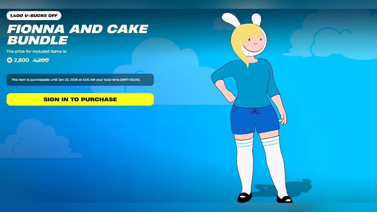 Fortnite пополнился персонажами из «Время приключений: Фиона и Кейк»