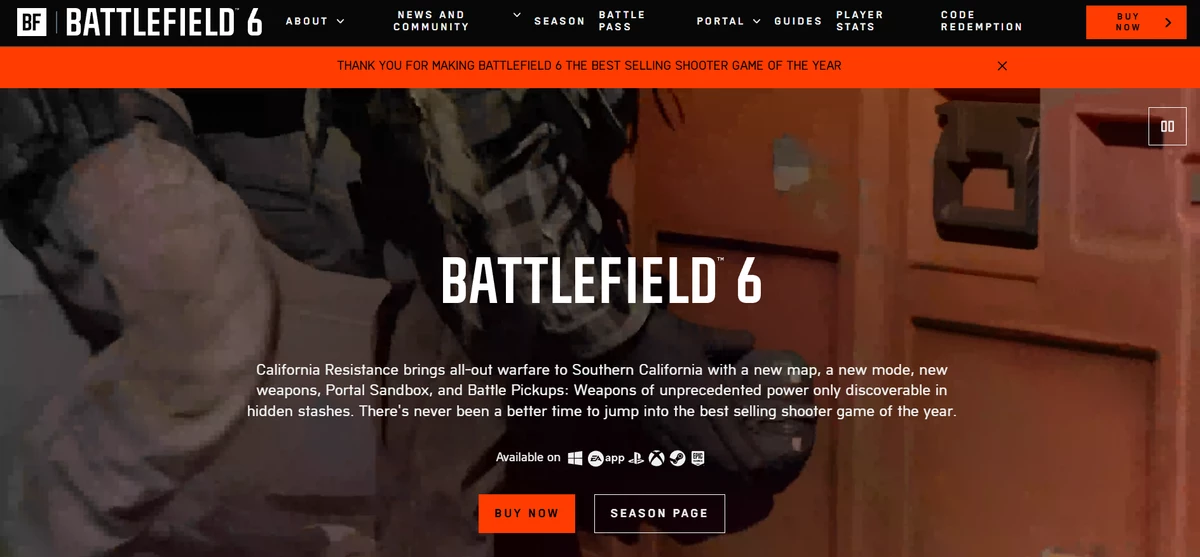 EA заявляет, что Battlefield 6 побила все рекорды серии, став главным шутером 2025 года