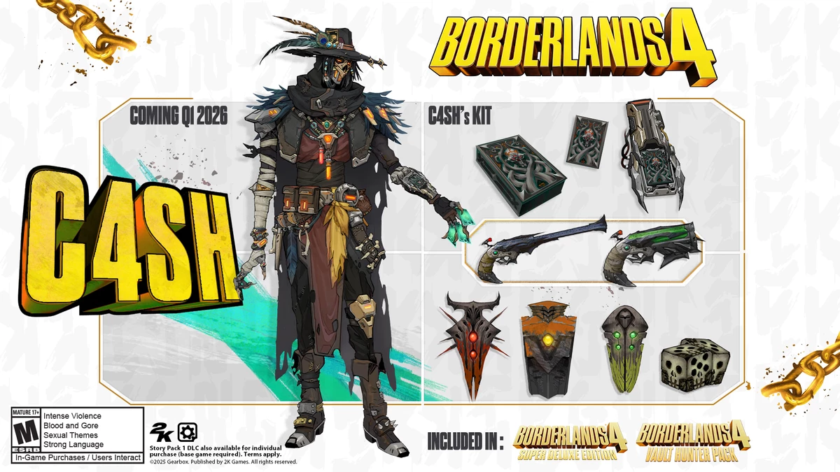 Представлен C4SH — пятый герой Borderlands 4, и он чертовски крут Представлен C4SH — пятый герой Borderlands 4, и он чертовски крут