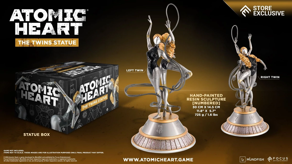 Левая и Правая в виде официальной коллекционной фигурки Atomic Heart