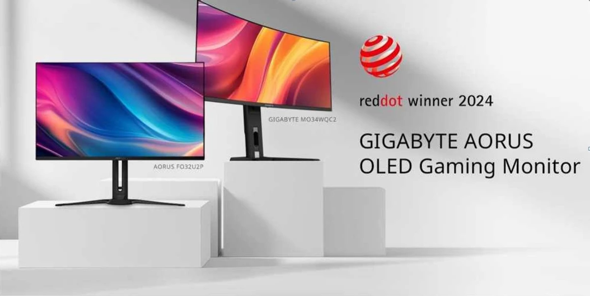 Мониторы GIGABYTE OLED выиграли награду Red Dot за дизайн Мониторы GIGABYTE OLED выиграли награду Red Dot за дизайн