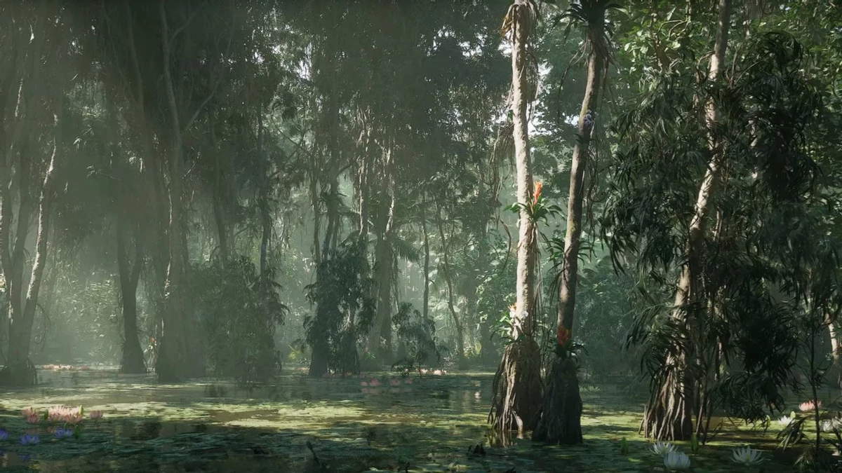 Красивый тропический лес на Unreal Engine 5.2 доступен для скачивания Красивый тропический лес на Unreal Engine 5.2 доступен для скачивания