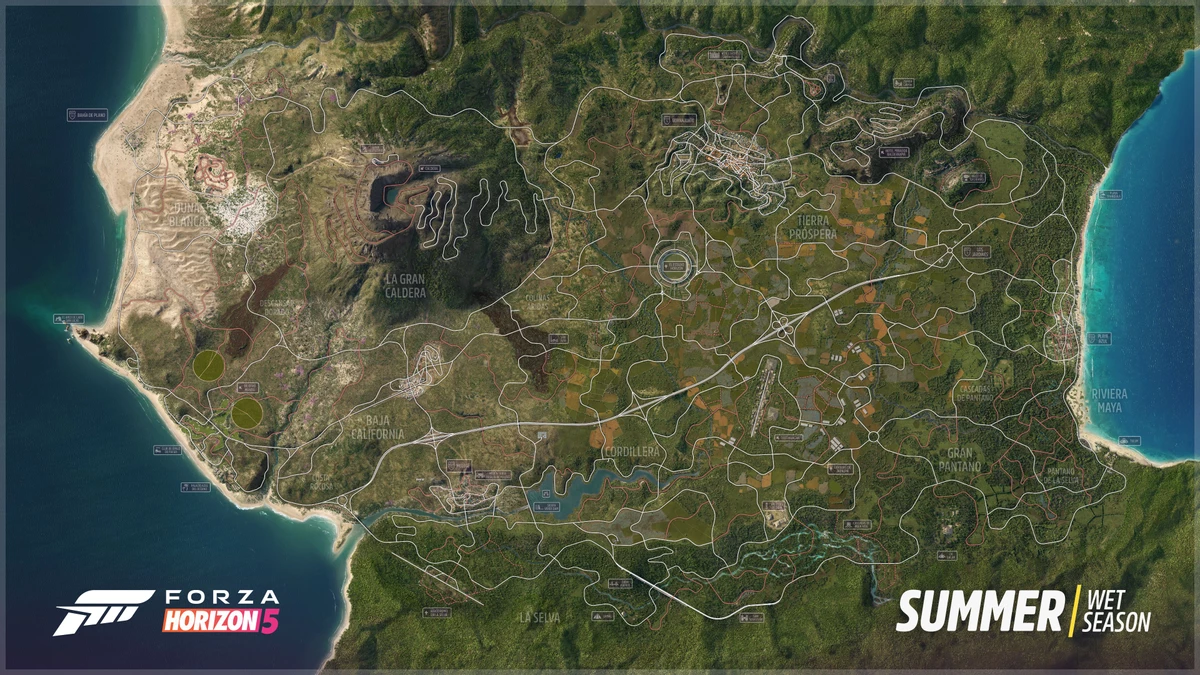 Forza Horizon 5 - Представлена полная карта игрового мира Forza Horizon 5 - Представлена полная карта игрового мира