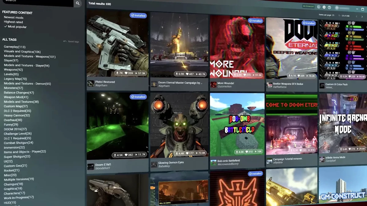 DOOM Eternal с модами теперь официально доступна в Steam DOOM Eternal с модами теперь официально доступна в Steam