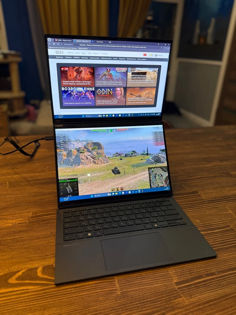 Обзор ASUS Zenbook Duo (UX8406C) — что может быть лучше OLED-экрана? Правильно, два OLED-экрана