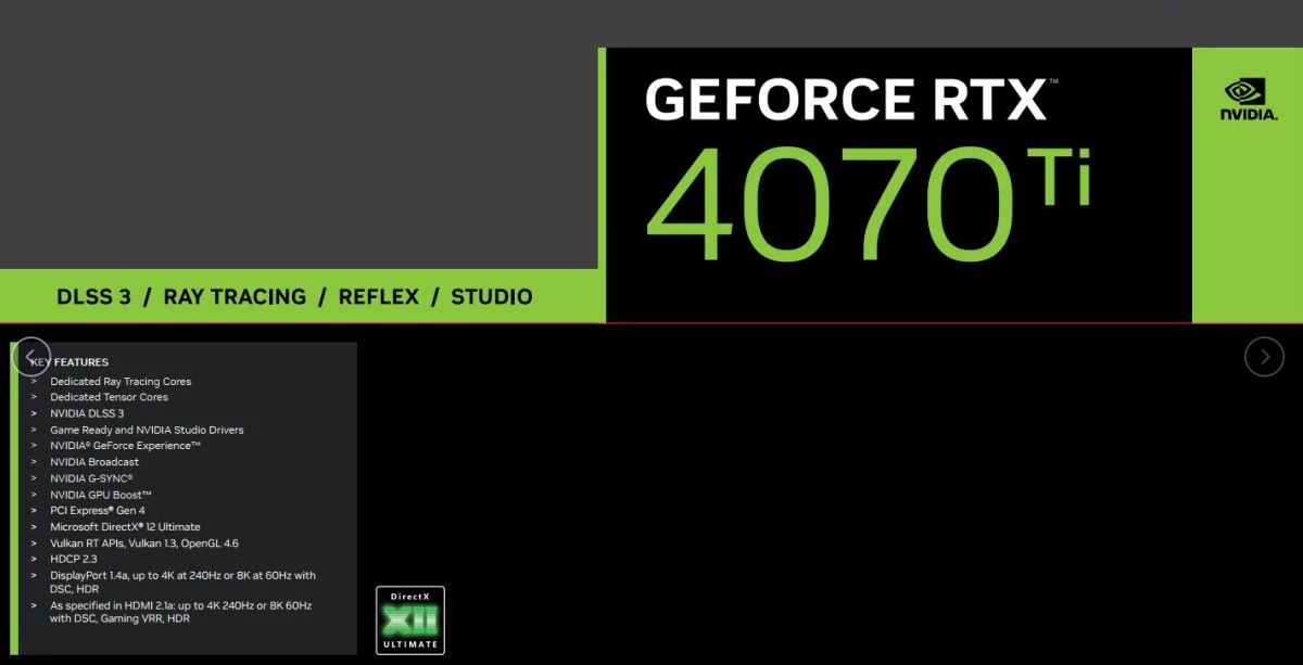 NVIDIA GeForce RTX 4070 Ti поступят в продажу 5 января 2023 года NVIDIA GeForce RTX 4070 Ti поступят в продажу 5 января 2023 года
