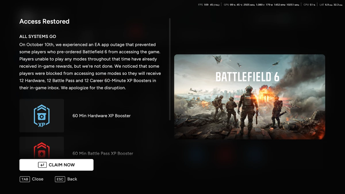 Вспомнили: в Battlefield 6 начали раздавать компенсацию за косяки на релизе