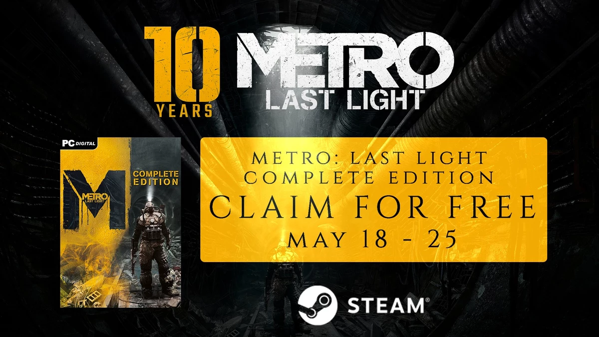 В Steam бесплатно раздается Metro: Last Light Complete Edition В Steam бесплатно раздается Metro: Last Light Complete Edition