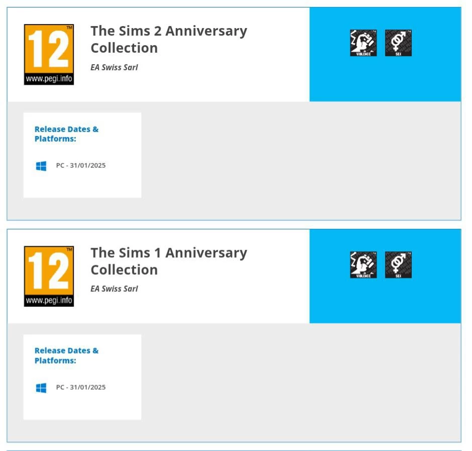 Похоже, что переиздания The Sims и The Sims 2 выйдут уже сегодня Похоже, что переиздания The Sims и The Sims 2 выйдут уже сегодня