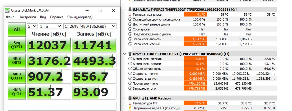 SSD Teamgroup CARDEA Z540 + охлаждение смонтированное на материнской плате SSD Teamgroup CARDEA Z540 + охлаждение смонтированное на материнской плате