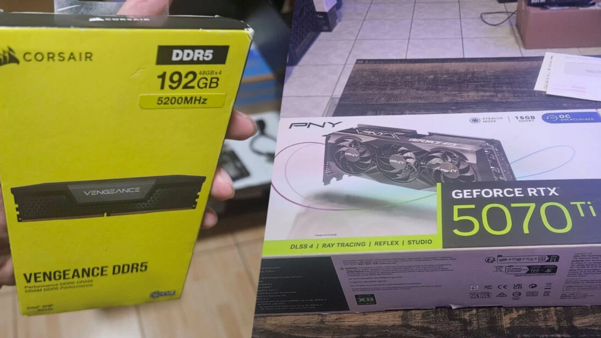 Энтузиаст обменял 192 ГБ оперативной памяти на GeForce RTX 5070 Ti — крайне невыгодная сделка Энтузиаст обменял 192 ГБ оперативной памяти на GeForce RTX 5070 Ti — крайне невыгодная сделка