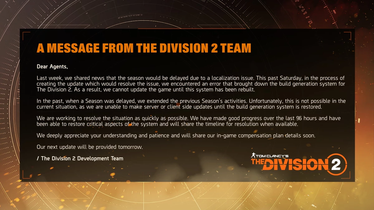 Разработчики The Division 2 стокнулись с серьезной проблемой во время работы над локализацией Разработчики The Division 2 стокнулись с серьезной проблемой во время работы над локализацией