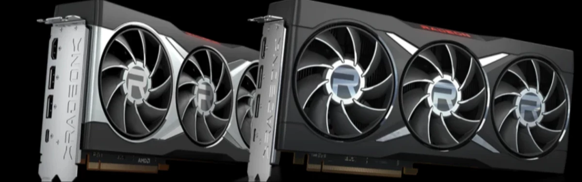 Качественный рендер видеокарт AMD Radeon RX 6950X, RX 6750XT и RX 6650 XT