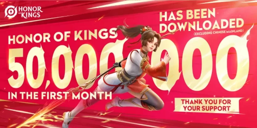 Глобальная Honor of Kings скачана более 50 000 000 раз Глобальная Honor of Kings скачана более 50 000 000 раз