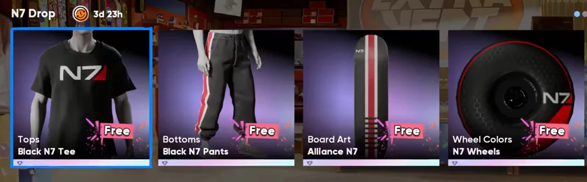 Mass Effect в неожиданном формате: в skate. появилась коллекция ко Дню N7