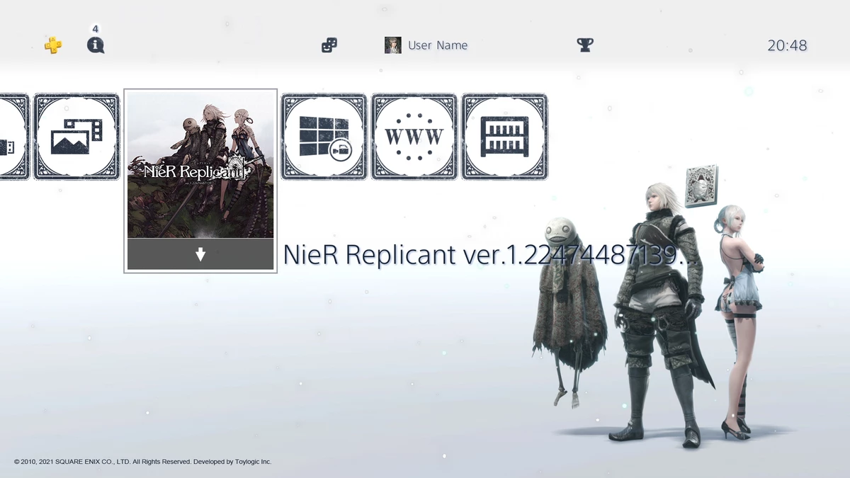 NieR Replicant ver.1.22474487139… — Тема для PS4 и набор аватаров с папой-Ниером NieR Replicant ver.1.22474487139… — Тема для PS4 и набор аватаров с папой-Ниером
