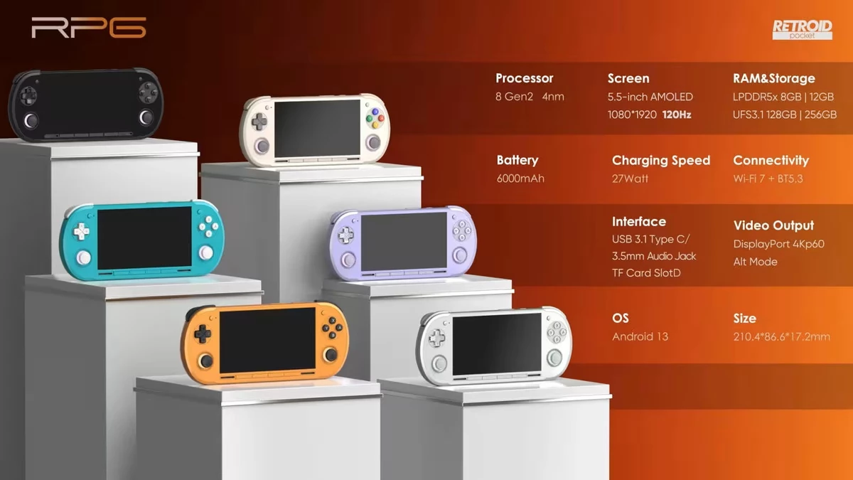 Retroid представила портативные ретро-консоли Pocket 6 и Pocket G2 