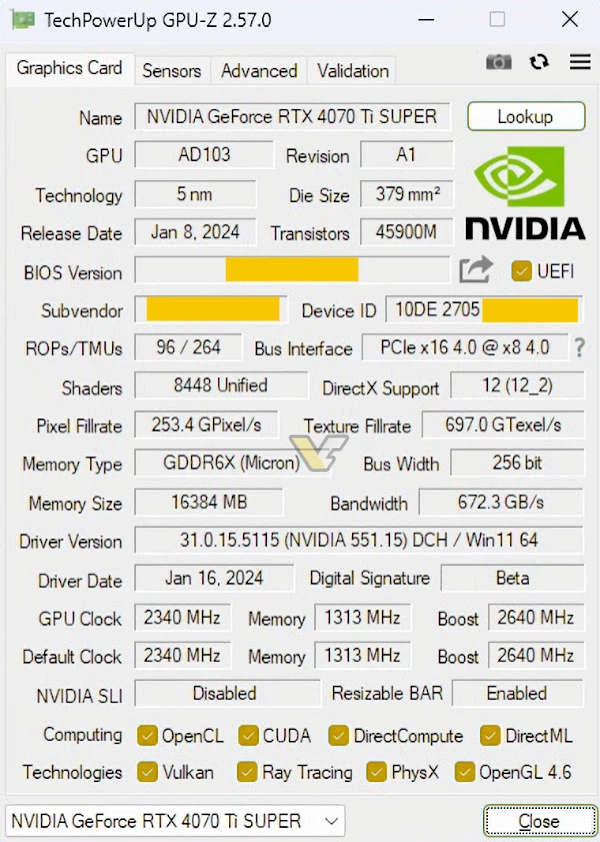 RTX 4070 Ti SUPER всего на 8% быстрее обычной RTX 4070 Ti в 3DMark RTX 4070 Ti SUPER всего на 8% быстрее обычной RTX 4070 Ti в 3DMark