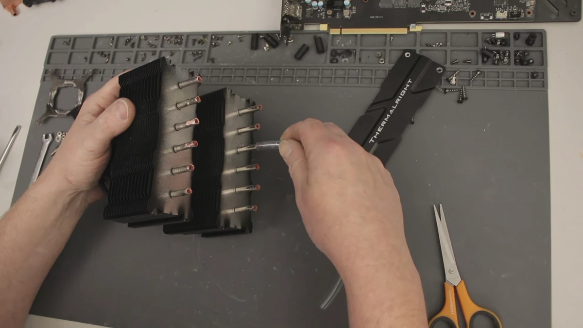 Воздушный кулер превратили в СЖО для видеокарты Воздушный кулер превратили в СЖО для видеокарты