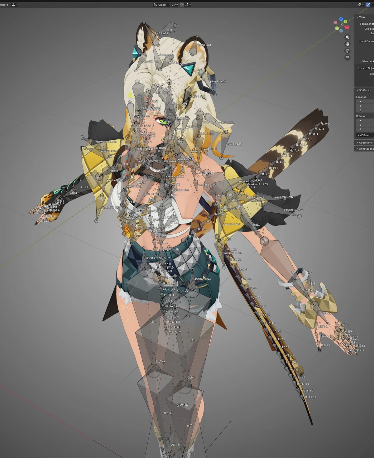 Кошмар аниматора — модель Чисы из Wuthering Waves ужасает числом костей для анимации