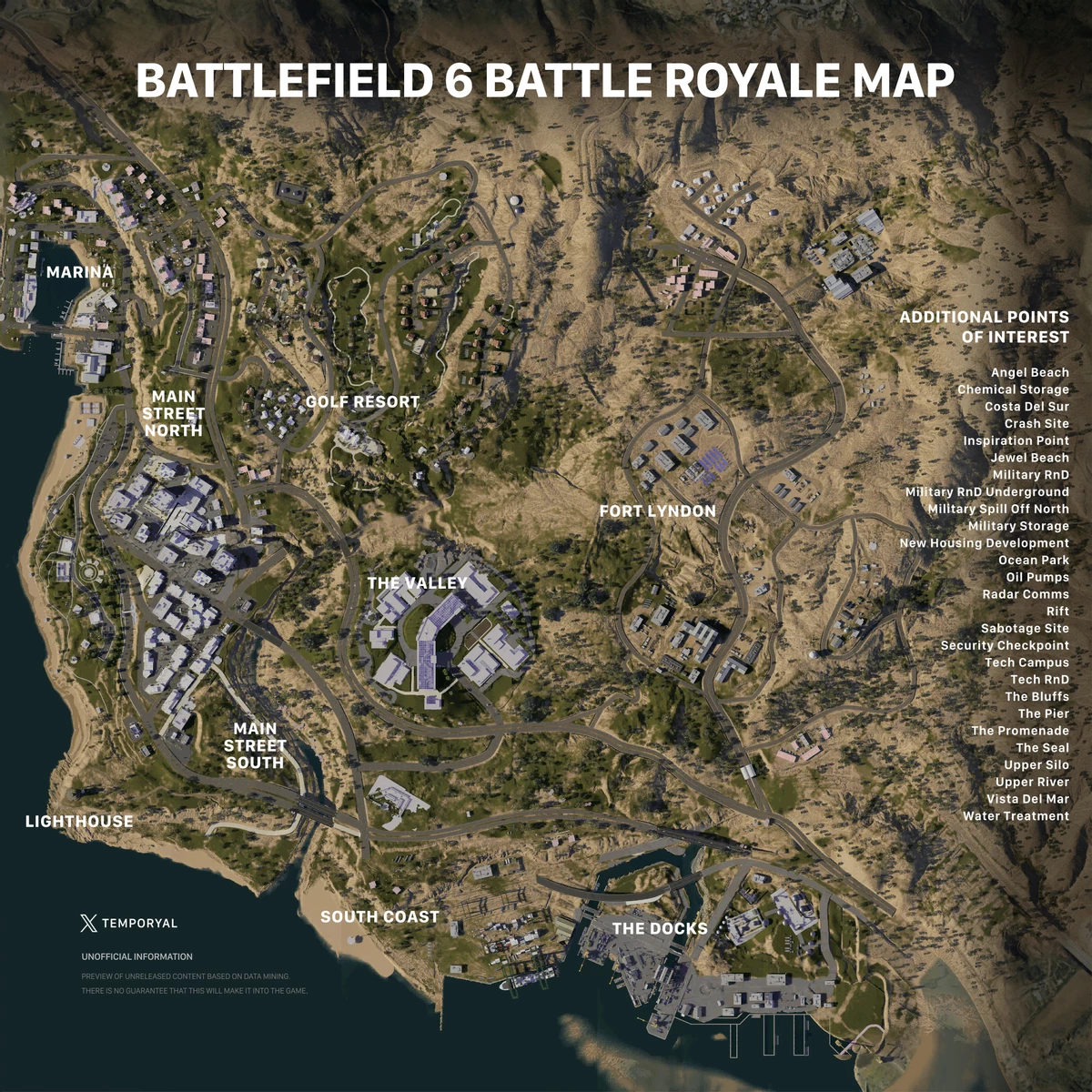 В Сеть выложили подробную карту королевской битвы Battlefield 6