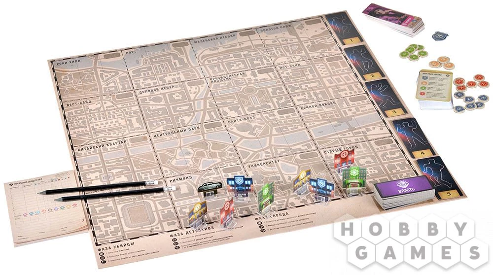 Русский детектив — настольная игра Городской убийца Русский детектив — настольная игра Городской убийца