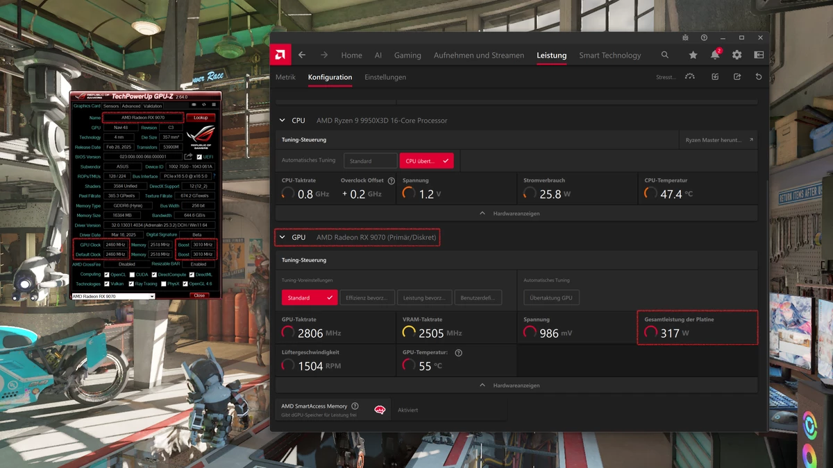 На AMD RX 9070 накатили BIOS от RX 9070 XT, и все работает На AMD RX 9070 накатили BIOS от RX 9070 XT, и все работает
