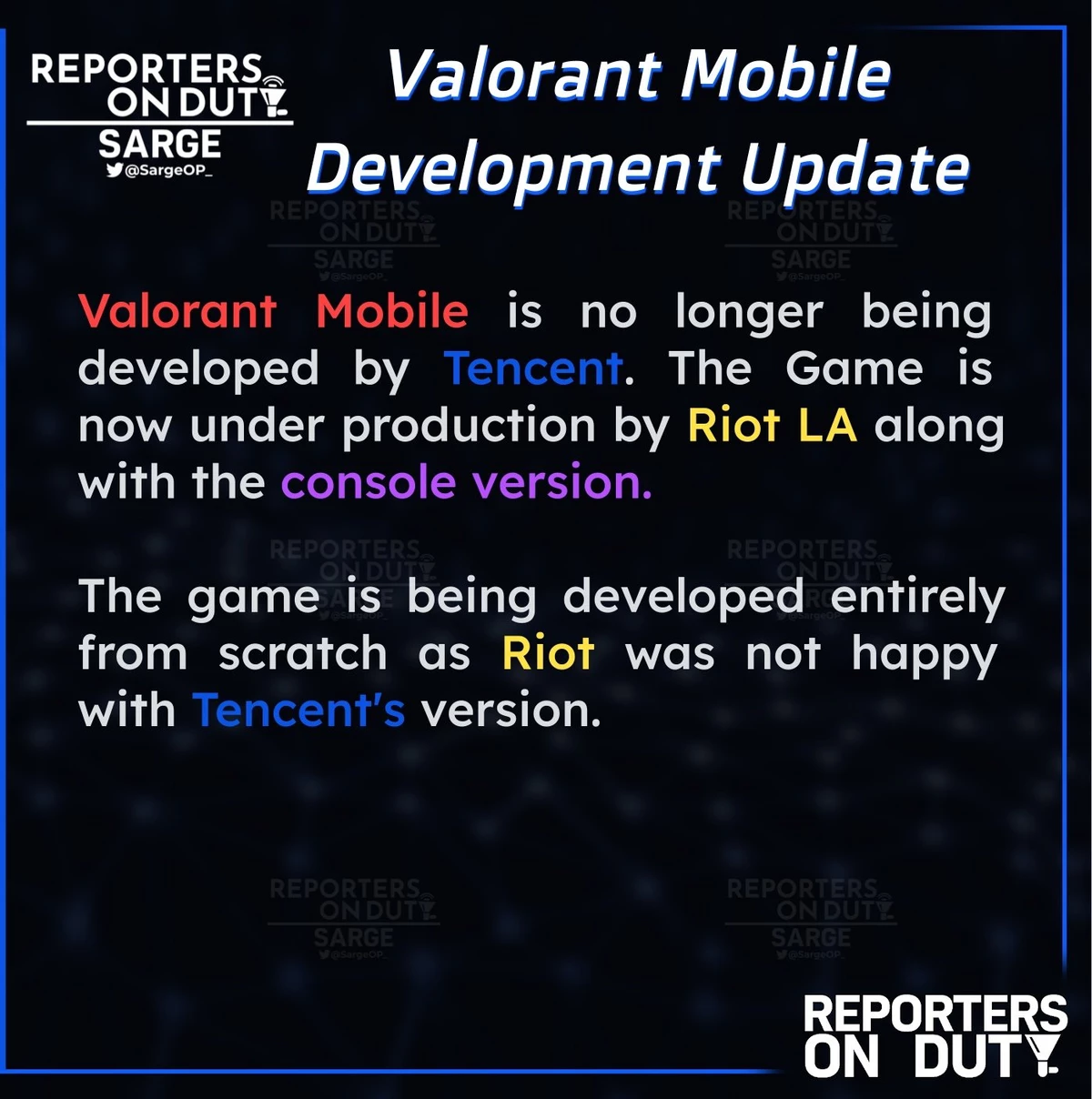 Tencent прекратила разработку Valorant Mobile. Теперь за порт будет отвечать Riot LA Tencent прекратила разработку Valorant Mobile. Теперь за порт будет отвечать Riot LA