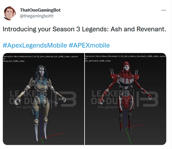 Третий сезон в Apex Legends Mobile добавит Эш и Ревенанта Третий сезон в Apex Legends Mobile добавит Эш и Ревенанта